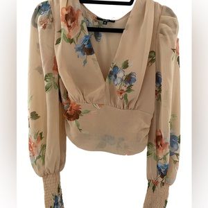 Papaya Floral Long sleeve top- Medium